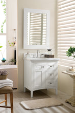 Load image into Gallery viewer, Palisades 30&quot; Single Vanity, Bright White, w/ 3 CM White Zeus Quartz Top James Martin Vanities