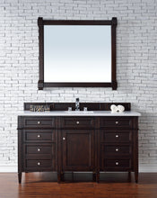 Load image into Gallery viewer, Brittany 60&quot; Burnished Mahogany Single Vanity w/ 3 CM White Zeus Quartz Top James Martin Vanities