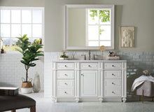 Load image into Gallery viewer, Bristol 60&quot; Single Vanity, Bright White, w/ 3 CM Arctic Fall Solid Surface Top James Martin Vanities