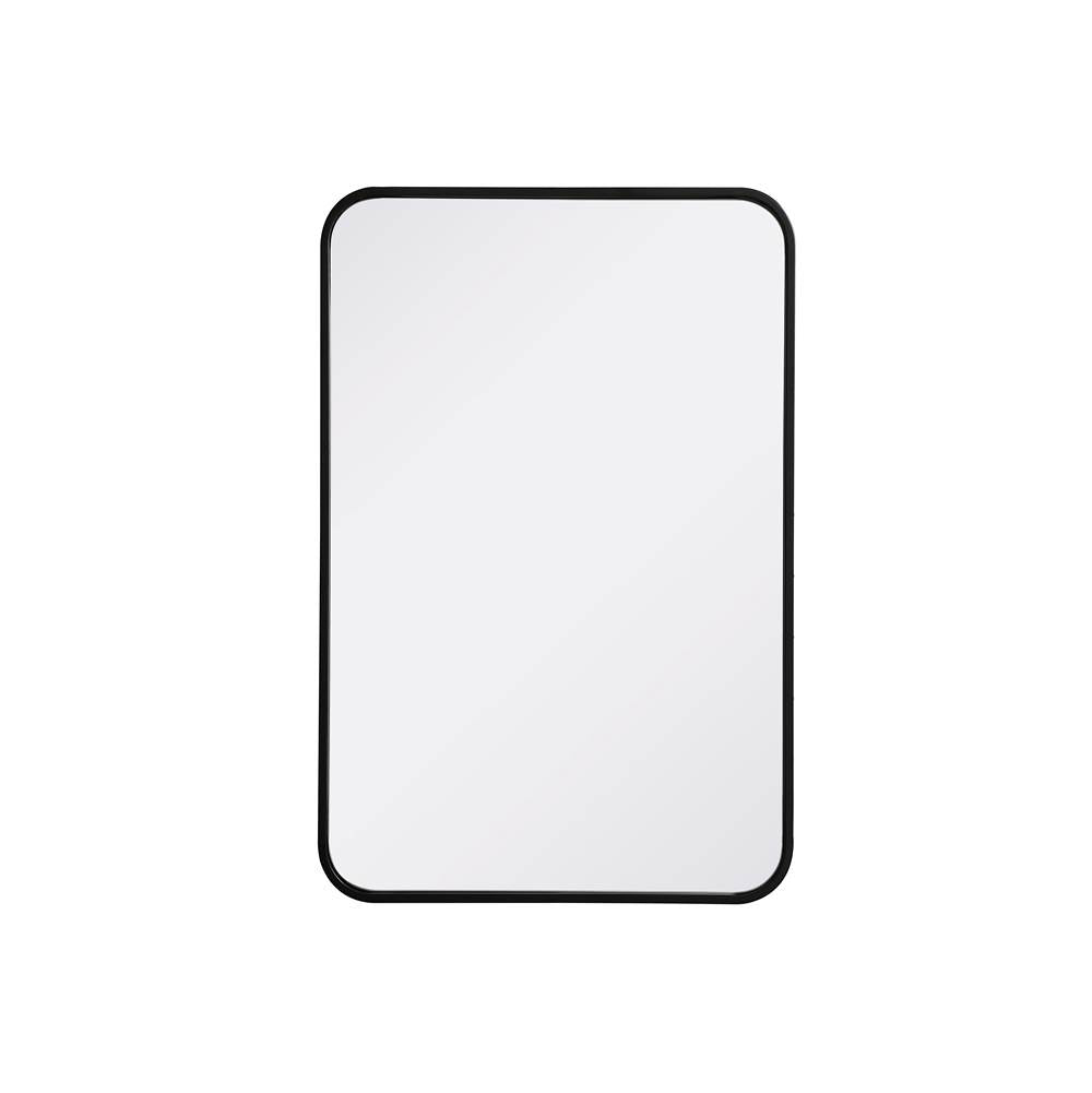 Elegant lighting 20 x 30 in. Black Mirror - MR802030BK Elegant Furniture & Lighting