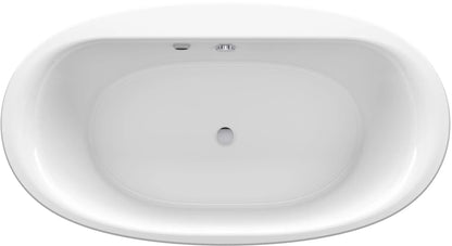 Kohler Starstruck 65-1/2" x 35-1/2" oval freestanding bath with Bask® heated surface KOHLER