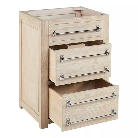 24" Maysville Vanity Base in Whitewashed Pine -All Wood- Signature Hardware