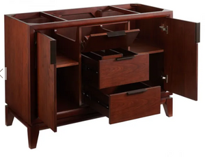 48" TALYN MAHOGANY VANITY IN  LIGHT WALNUT- Cabinet Only Signature Hardware