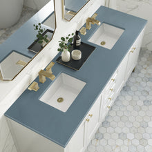 Load image into Gallery viewer, Chicago 72&quot; Double Vanity, Glossy White w/ 3CM Cala Blue Top James Martin Vanities