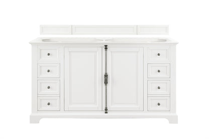 Providence 60" Double Vanity Cabinet, Bright White James Martin