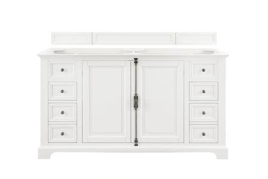 Providence 60" Double Vanity Cabinet, Bright White James Martin