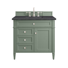 Load image into Gallery viewer, Brittany 36&quot; Single Vanity, Smokey Celadon w/ 3CM Charcoal Soapstone Top James Martin Vanities