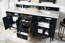 Load image into Gallery viewer, Brittany 72&quot; Black Onyx Double Vanity w/ 3 CM Carrara Marble Top James Martin Vanities