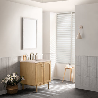 Bathroom Vanities Outlet Atlanta Renovate for LessLaurent 30" Single Vanity, Light Natural Oak w/ 3CM Eternal Marfil Top