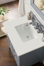 Load image into Gallery viewer, Palisades 30&quot; Single Vanity, Silver Gray, w/ 3 CM White Zeus Quartz Top James Martin Vanities