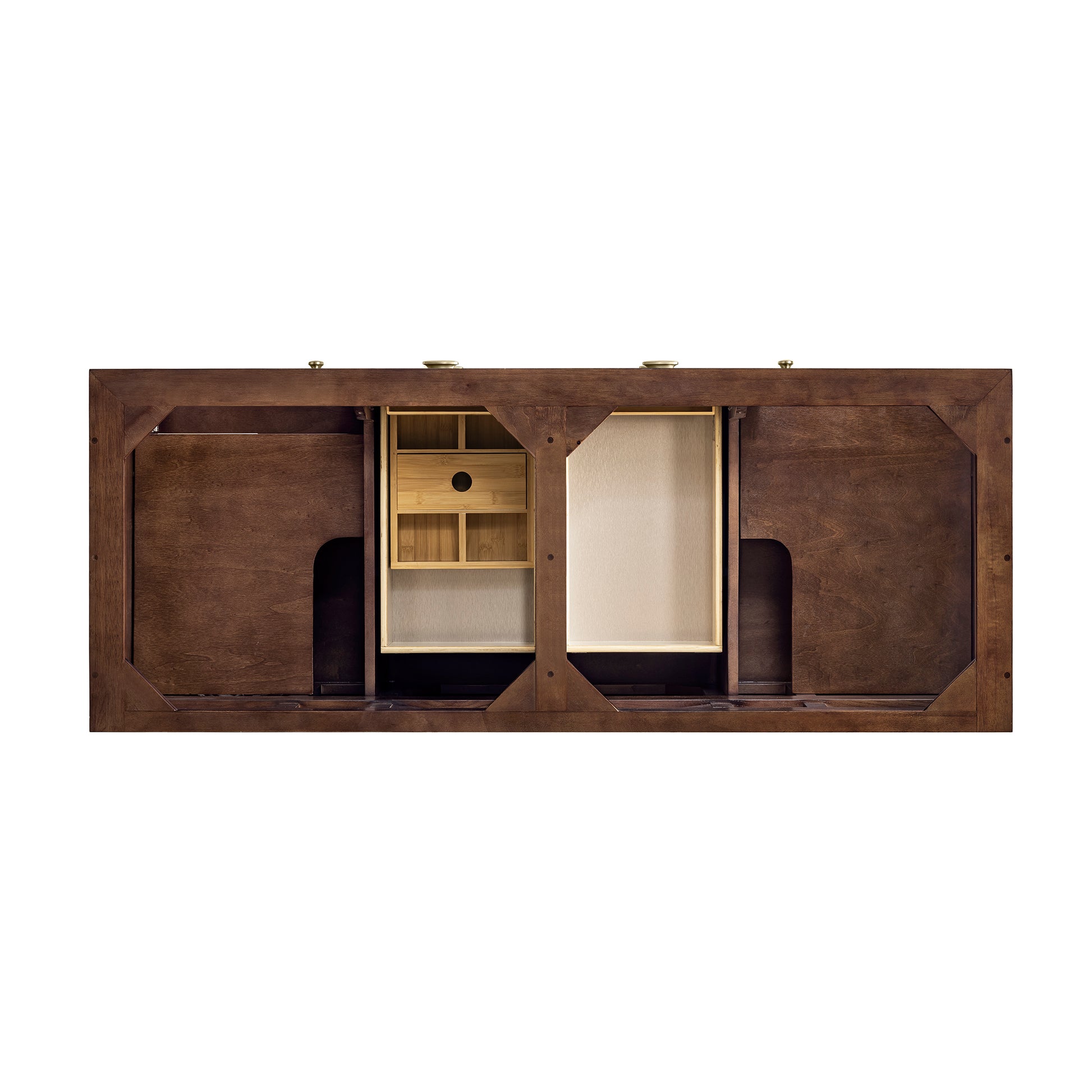 Amberly 60" Double Vanity, Mid-Century Walnut James Martin Vanities