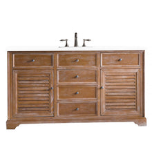 Load image into Gallery viewer, Savannah 60&quot; Single Vanity Cabinet, Driftwood, w/ 3 CM White Zeus Quartz Top James Martin Vanities