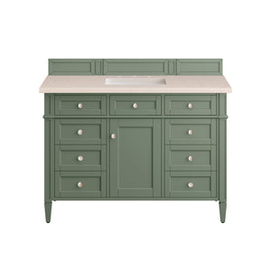 Brittany 48" Single Vanity, Smokey Celadon w/ 3CM Eternal Marfil Top James Martin Vanities