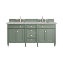 Load image into Gallery viewer, Brittany 72&quot; Double Vanity, Smokey Celadon w/ 3CM Eternal Serena Top James Martin Vanities