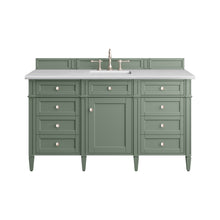 Load image into Gallery viewer, Brittany 60&quot; Single Vanity, Smokey Celadon w/ 3CM Arctic Fall Top James Martin Vanities