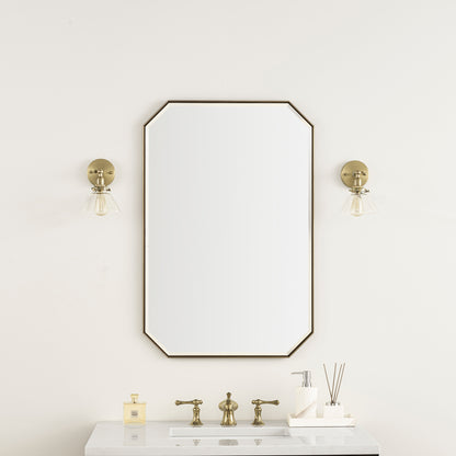 Rohe 24" Mirror, Champagne Brass James Martin Vanities
