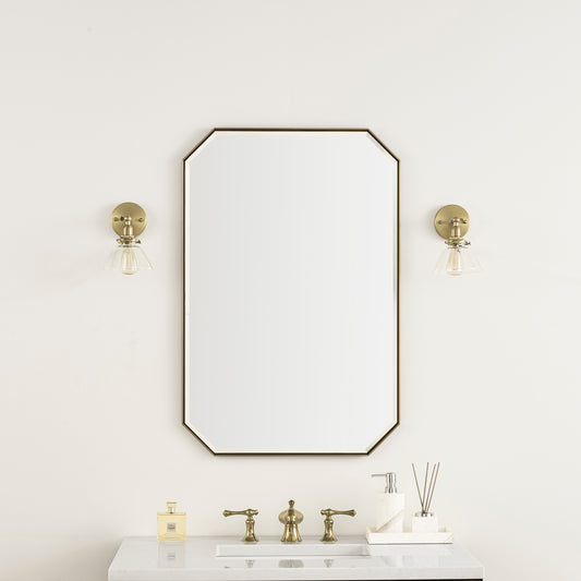 Rohe 24" Mirror, Champagne Brass James Martin Vanities