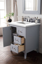 Load image into Gallery viewer, Bathroom Vanities Outlet Atlanta Renovate for LessPalisades 30&quot; Single Vanity, Silver Gray, w/ 3 CM White Zeus Quartz Top