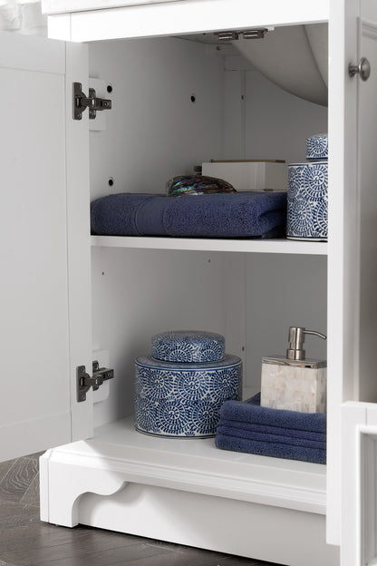 Bathroom Vanities Outlet Atlanta Renovate for LessDe Soto 72" Double Vanity, Bright White w/ 3 CM Carrara Marble Top