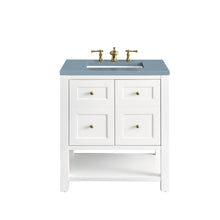 Load image into Gallery viewer, Breckenridge 30&quot; Single Vanity, Bright White w/ 3CM Cala Blue Top James Martin Vanities