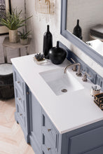 Load image into Gallery viewer, De Soto 48&quot; Single Vanity, Silver Gray w/ 3 CM White Zeus Quartz Top James Martin Vanities
