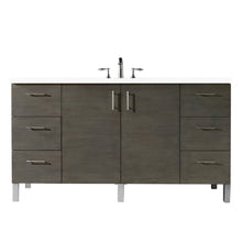 Load image into Gallery viewer, Metropolitan 60&quot; Single Vanity, Silver Oak, w/ 3 CM White Zeus Quartz Top James Martin Vanities