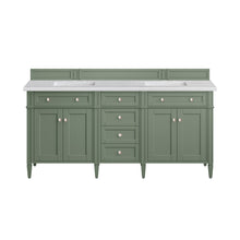 Load image into Gallery viewer, Brittany 72&quot; Double Vanity, Smokey Celadon w/ 3CM Arctic Fall Top James Martin Vanities