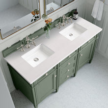 Load image into Gallery viewer, Bathroom Vanities Outlet Atlanta Renovate for LessBrittany 60&quot; Double Vanity, Smokey Celadon w/ 3CM White Zeus Top