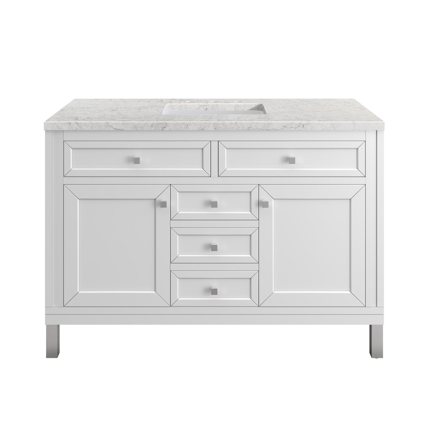Bathroom Vanities Outlet Atlanta Renovate for LessPart: Chicago Knobs and Legs Set for V48"  in Brushed Nickel