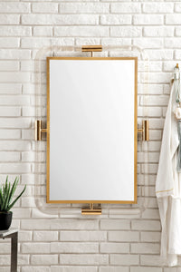 South Beach 30" Mirror, Polished Gold and Lucite James Martin Vanities