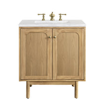 Load image into Gallery viewer, Laurent 30&quot; Single Vanity, Light Natural Oak w/ 3CM Arctic Fall Top James Martin Vanities