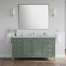 Load image into Gallery viewer, Bathroom Vanities Outlet Atlanta Renovate for LessChicago 60&quot; Single Vanity, Smokey Celadon w/ 3CM Ethereal Noctis Top