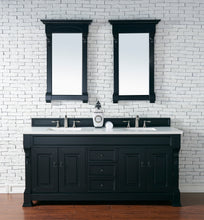 Load image into Gallery viewer, Brookfield 72&quot; Double Vanity, Antique Black w/ 3 CM White Zeus Quartz Top James Martin Vanities