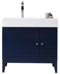 Bathroom Vanities Outlet Atlanta Renovate for LessLinear 36" Single Vanity, Victory Blue