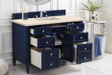 Load image into Gallery viewer, Brittany 48&quot; Victory Blue Single Vanity w/ 3 CM Eternal Marfil Quartz Top James Martin Vanities