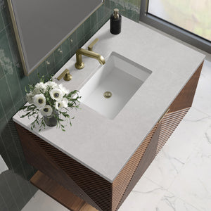Bathroom Vanities Outlet Atlanta Renovate for LessMarcello 36" Single Vanity, Chestnut w/ 3CM Eternal Serena Top