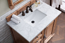 Load image into Gallery viewer, Bathroom Vanities Outlet Atlanta Renovate for LessProvidence 36&quot; Driftwood Single Vanity w/ 3 CM Carrara Marble Top