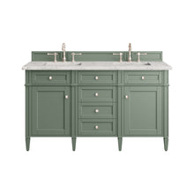 Load image into Gallery viewer, Brittany 60&quot; Double Vanity, Smokey Celadon w/ 3CM Eternal Jasmine Pearl Top James Martin Vanities