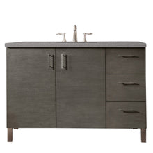 Load image into Gallery viewer, Metropolitan 48&quot; Single Vanity, Silver Oak, w/ 3 CM Grey Expo Quartz Top James Martin Vanities