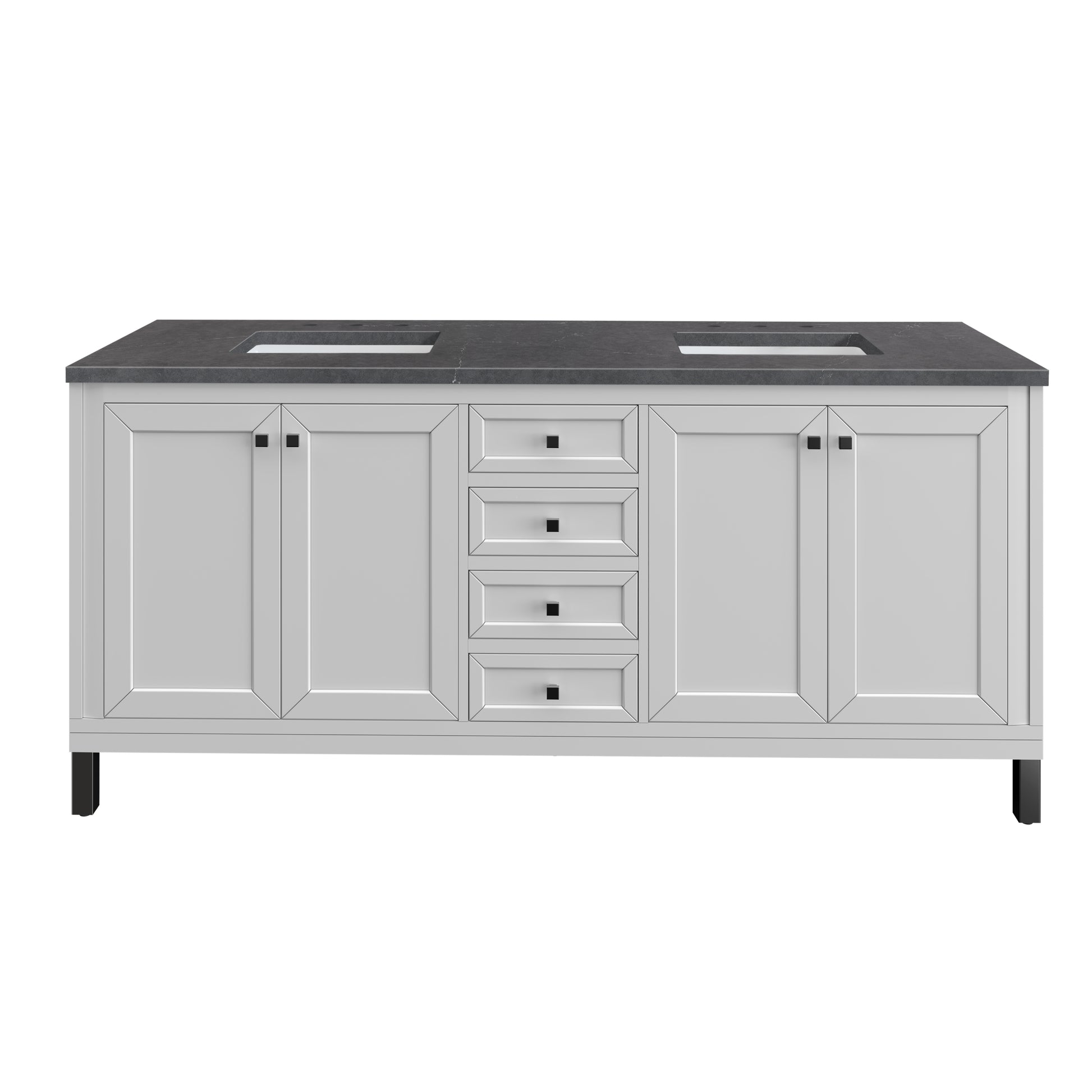 Part: Chicago Knobs and Legs Set for V72" in Matte Black James Martin Vanities