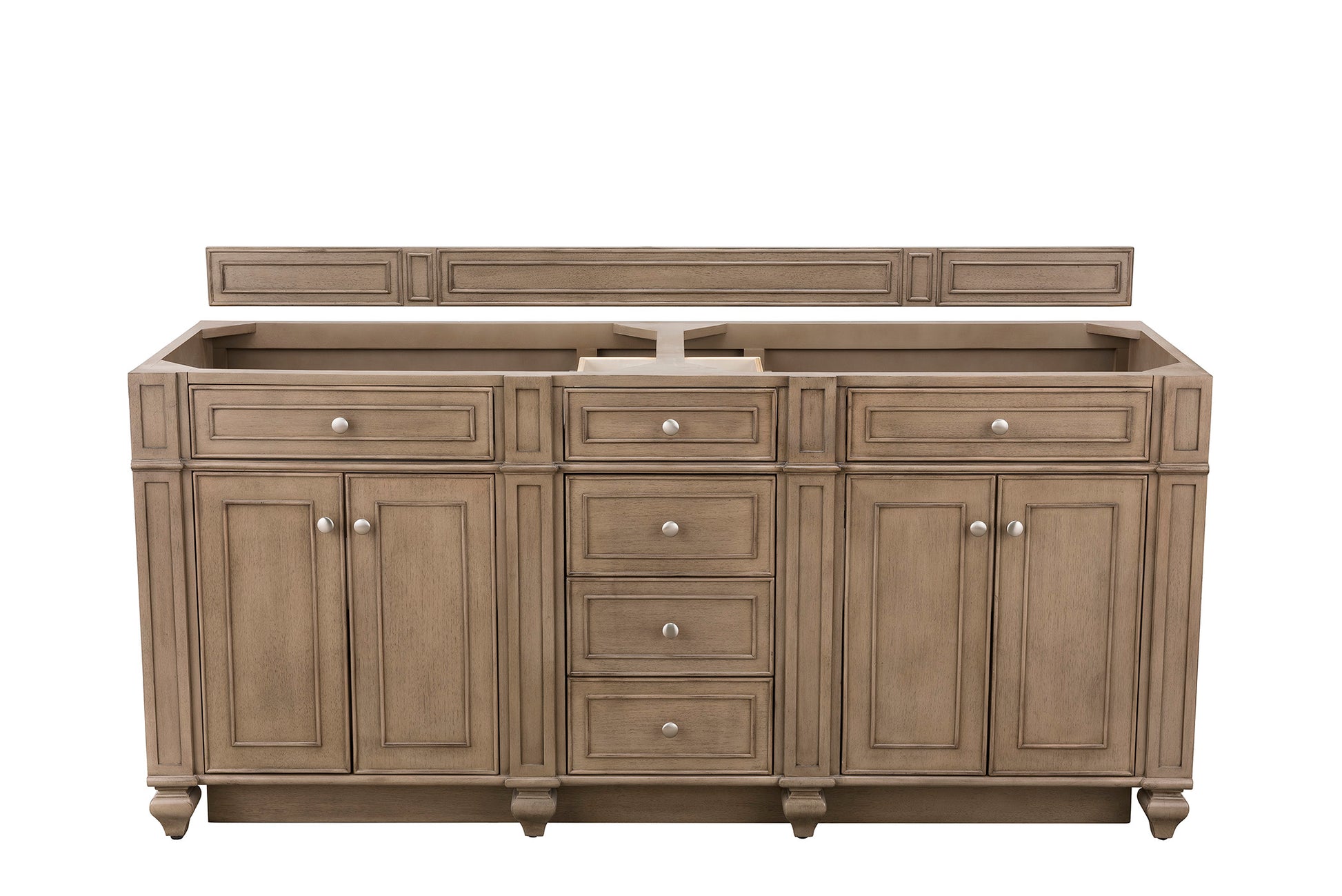 Bristol 72" Double Vanity Whitewashed Walnut James Martin Vanities