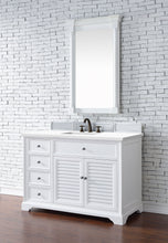 Load image into Gallery viewer, Savannah 48&quot; Single Vanity Cabinet, Bright White, w/ 3 CM White Zeus Quartz Top James Martin Vanities