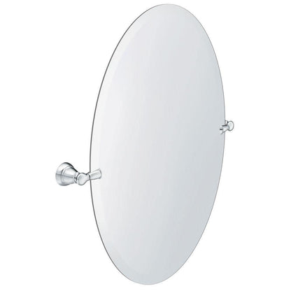 Banbury 23 in. x 26 in. Frameless Pivoting Single Wall Mirror in Chrome MOEN
