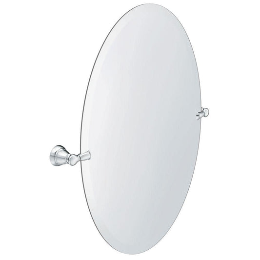 Banbury 23 in. x 26 in. Frameless Pivoting Single Wall Mirror in Chrome MOEN