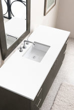 Load image into Gallery viewer, Metropolitan 60&quot; Single Vanity, Silver Oak, w/ 3 CM White Zeus Quartz Top James Martin Vanities
