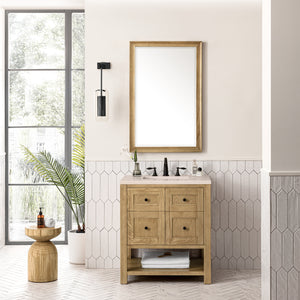 Breckenridge 30" Single Vanity, Light Natural Oak w/ 3CM Eternal Marfil Top James Martin Vanities