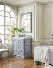 Load image into Gallery viewer, De Soto 30&quot; Single Vanity, Silver Gray w/ 3 CM White Zeus Quartz Top James Martin Vanities