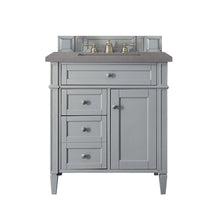 Load image into Gallery viewer, Brittany 30&quot; Single Vanity, Urban Gray, w/ 3 CM Grey Expo Quartz Top James Martin Vanities