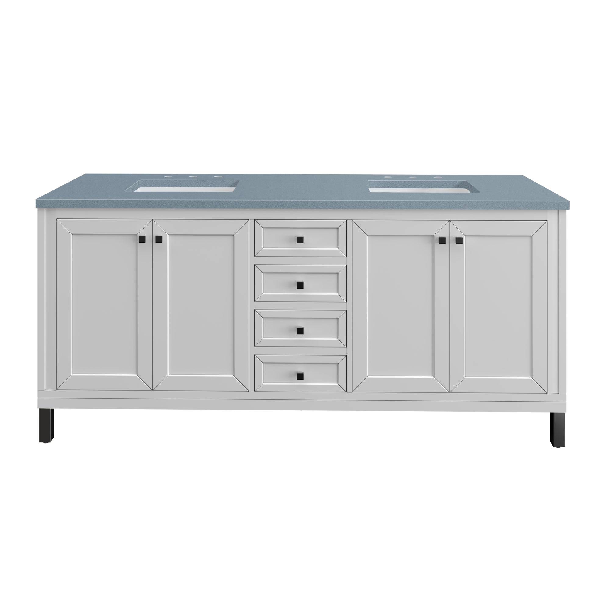 Part: Chicago Knobs and Legs Set for V72" in Matte Black James Martin Vanities