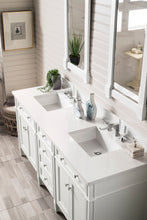 Load image into Gallery viewer, Bathroom Vanities Outlet Atlanta Renovate for LessBrittany 72&quot; Bright White Double Vanity w/ 3 CM White Zeus Quartz Top